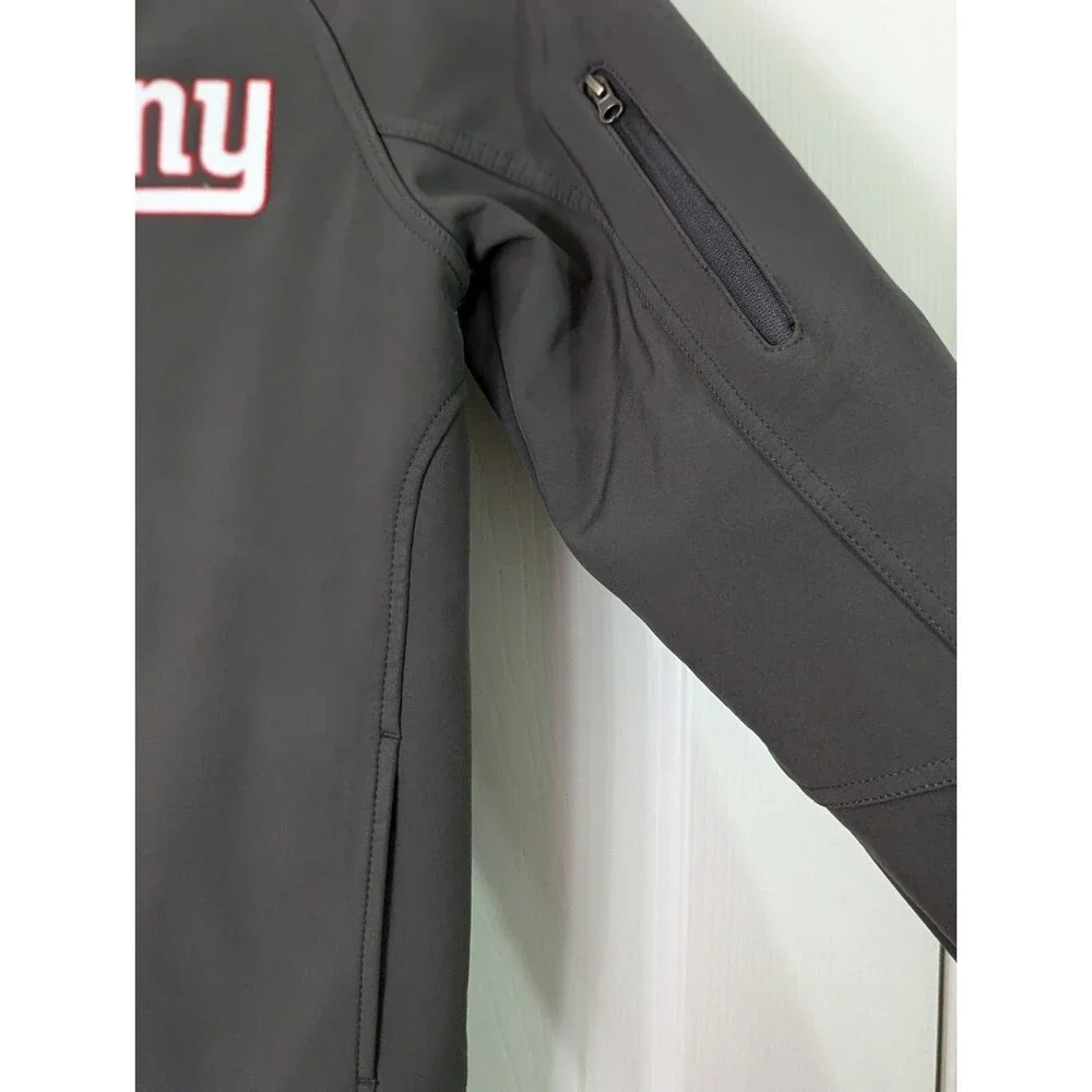 NFL Team Apparel New York Giants Full Zip Jacket Youth Small 8 Fleece Gray